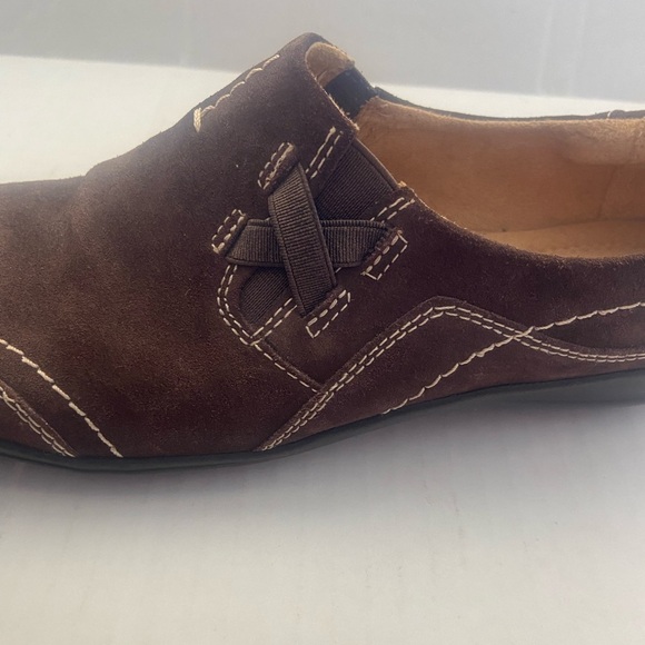 Naturalizer women's 9 slip on cushion comfort brown leather shoes EUC - Picture 5 of 9